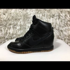 nike dunk wedges black